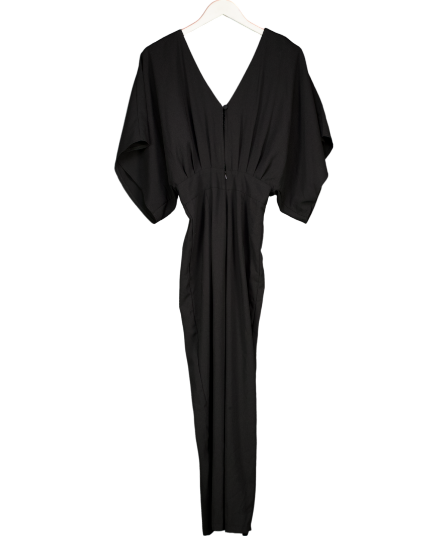 ASOS Black Wide Leg Batwing Cut-out Jumpsuit UK 8