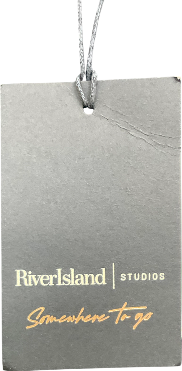 River Island Black Lace Trimmed Mini Skirt UK 8