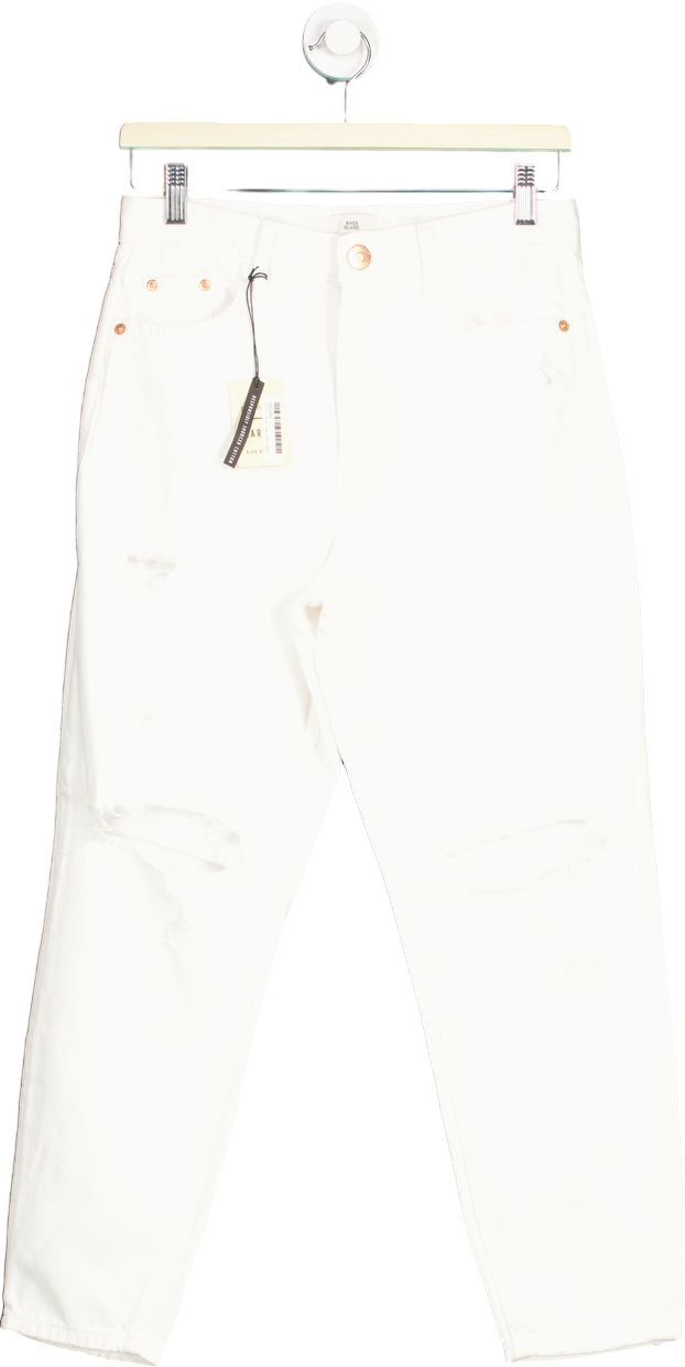 River Island White Carrie Denim Zone Jeans UK 8R