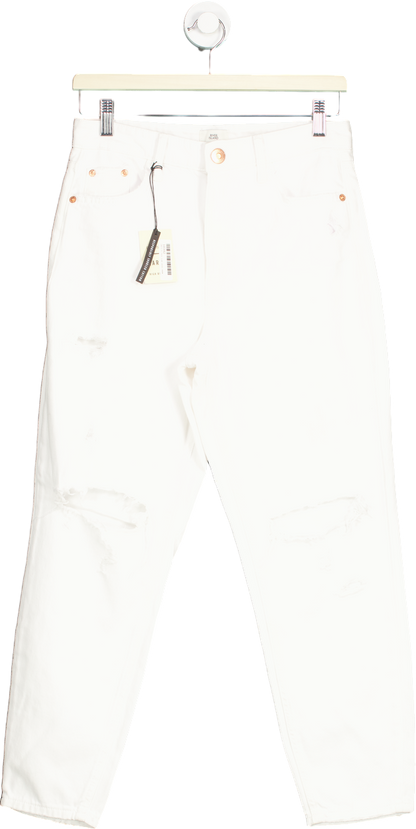 River Island White Carrie Denim Zone Jeans UK 8R