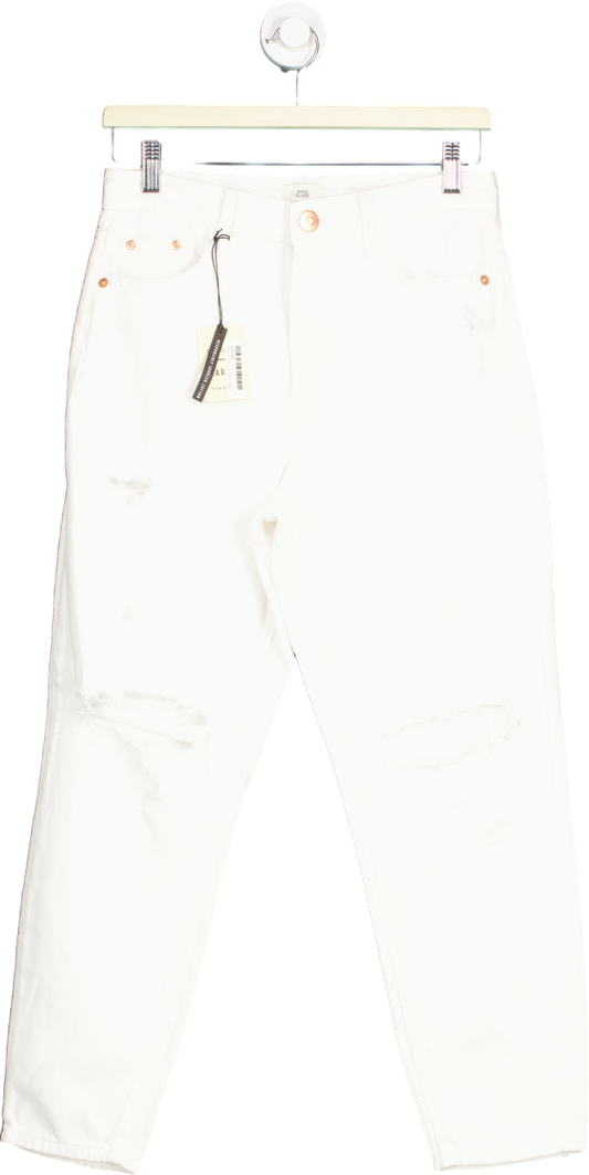 River Island White Carrie Denim Zone Jeans UK 8R