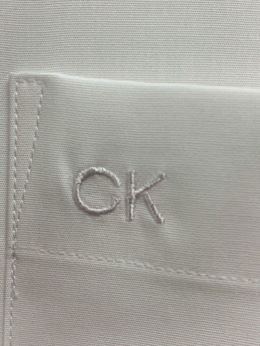 Calvin Klein White Poplin Stretch Stand Up Shirt M