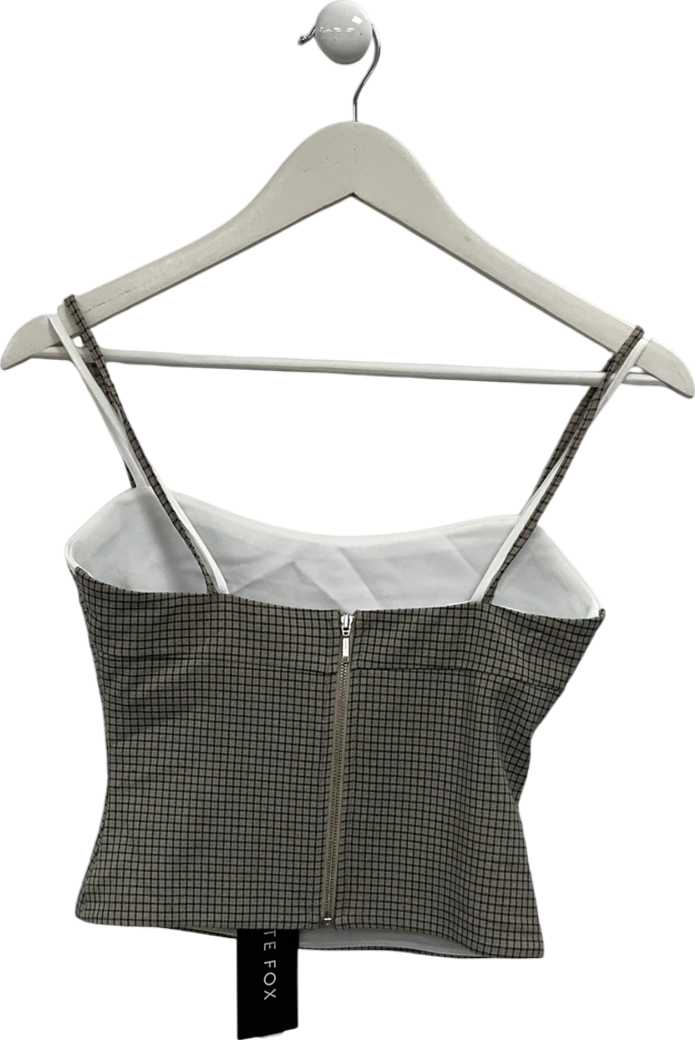 White Fox Beige Met Steps Bustier UK XXS