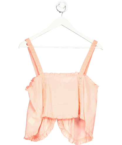 Free People Pink Sweet Sarah Relaxed Square Neck Top UK 8