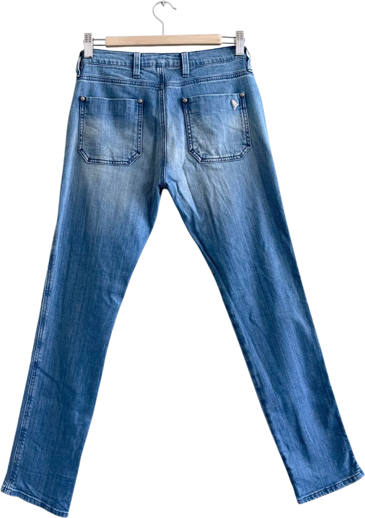 MIH Jeans Blue The Paris Mid Rise Cropped Slim Leg JEANS W27