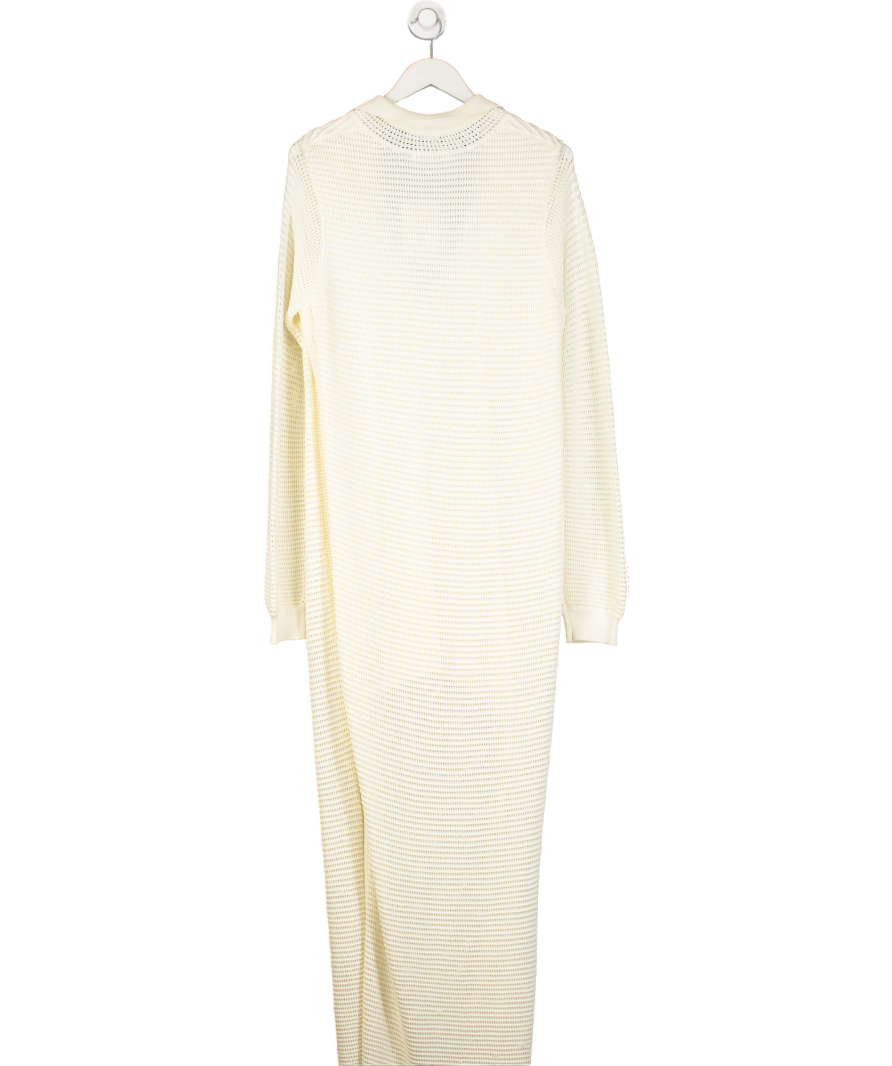 FRAME Cream Crochet Knit Maxi Dress UK M