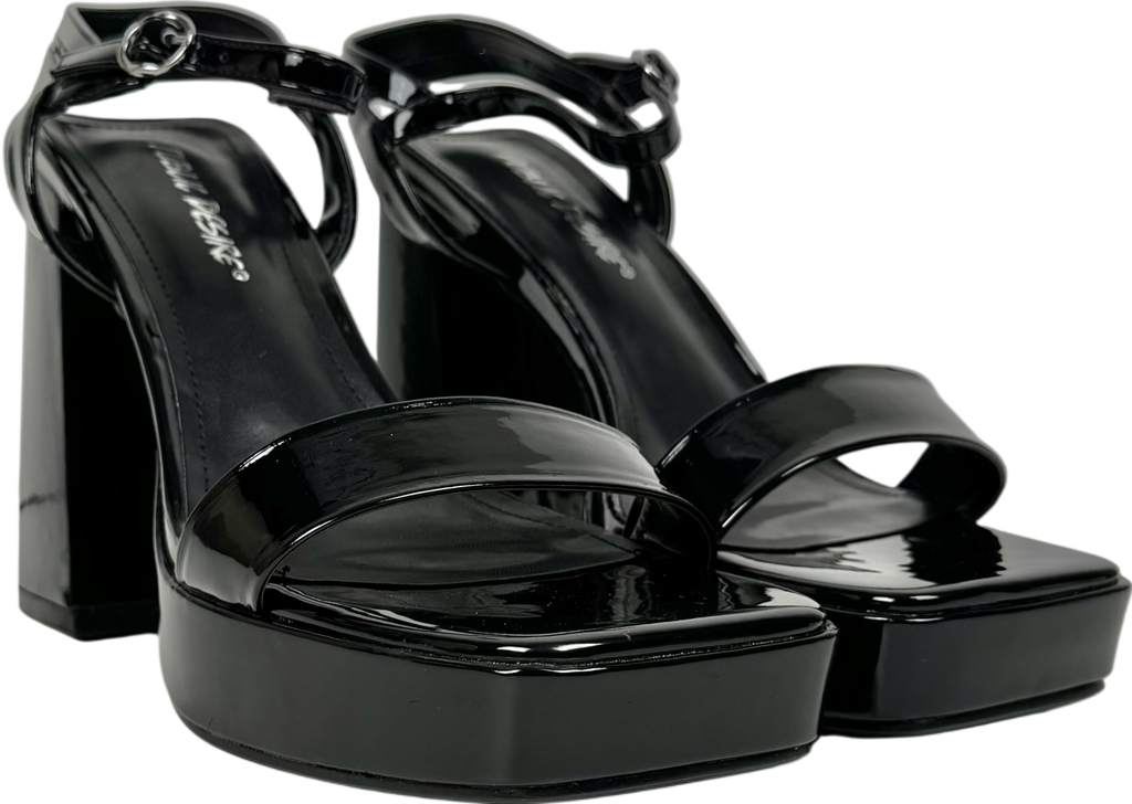 Public Desire Figure Black Platform Patent High Heel UK 6 EU 39 👠