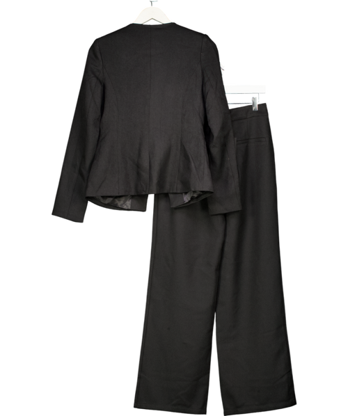 4th & Reckless 2-piece Black Tailored Gold Button Blazer And Straight Leg Trouser Set UK 6