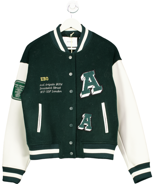 AXEL ARIGATO Green Illusion Varsity Jacket UK L