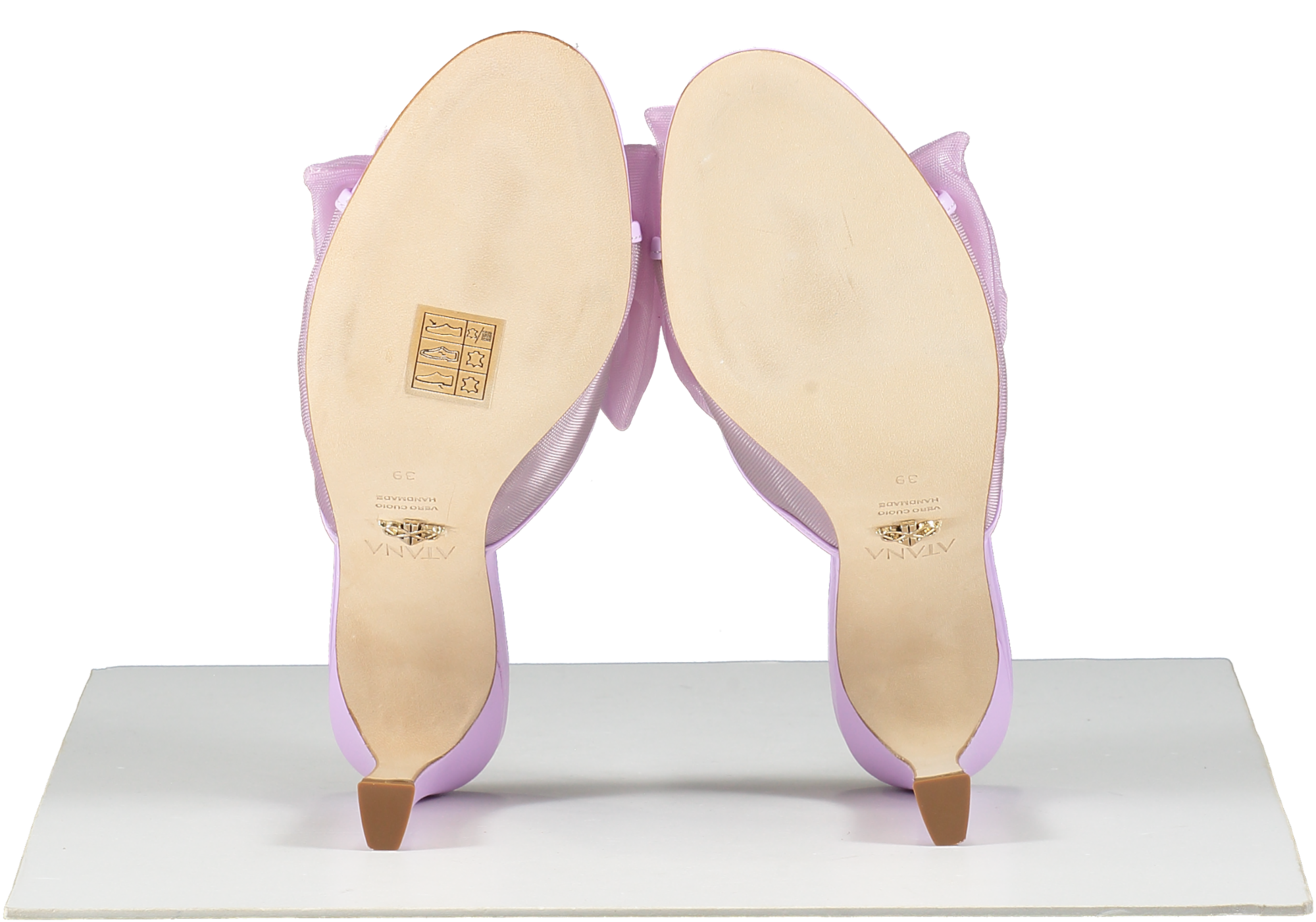 House of Atana Purple Violet Bow 85mm Mules UK 6 EU 39 👠