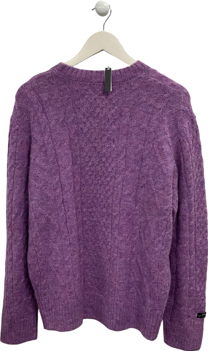 Urban Outfitters Purple True Cable Jumper UK L