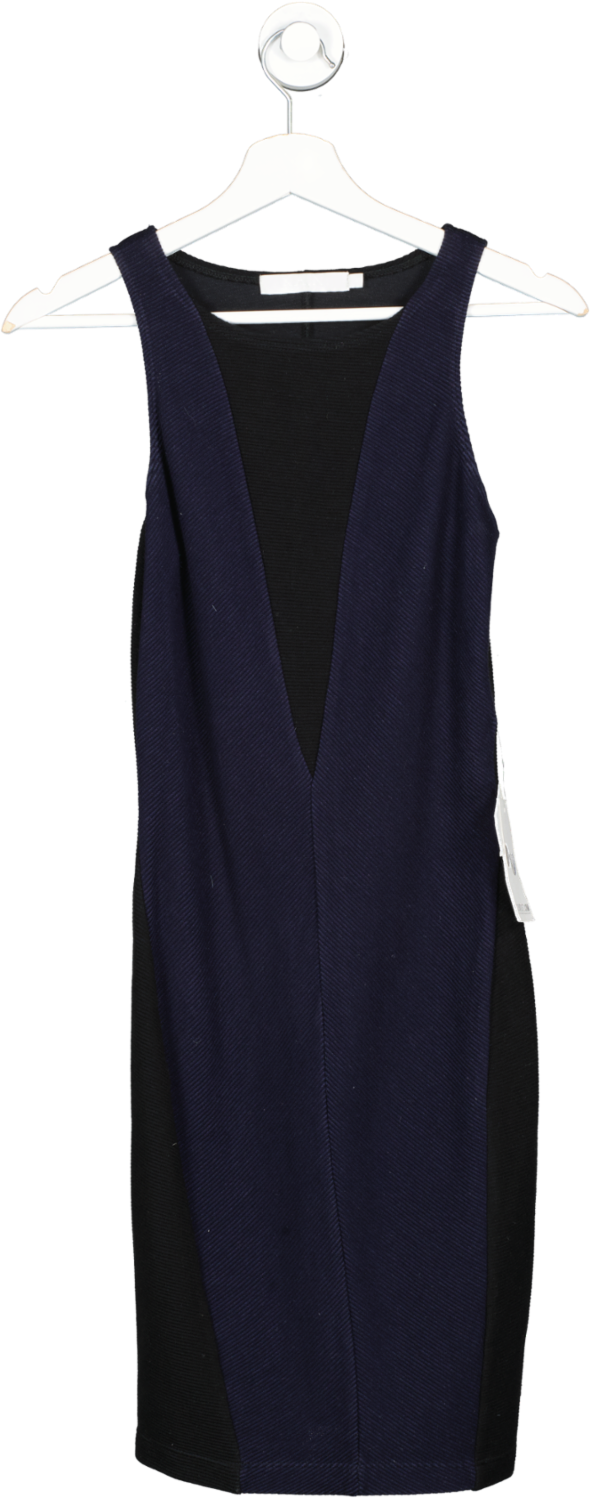 Christopher Kane Black Ribbed Body Con Dress UK 8
