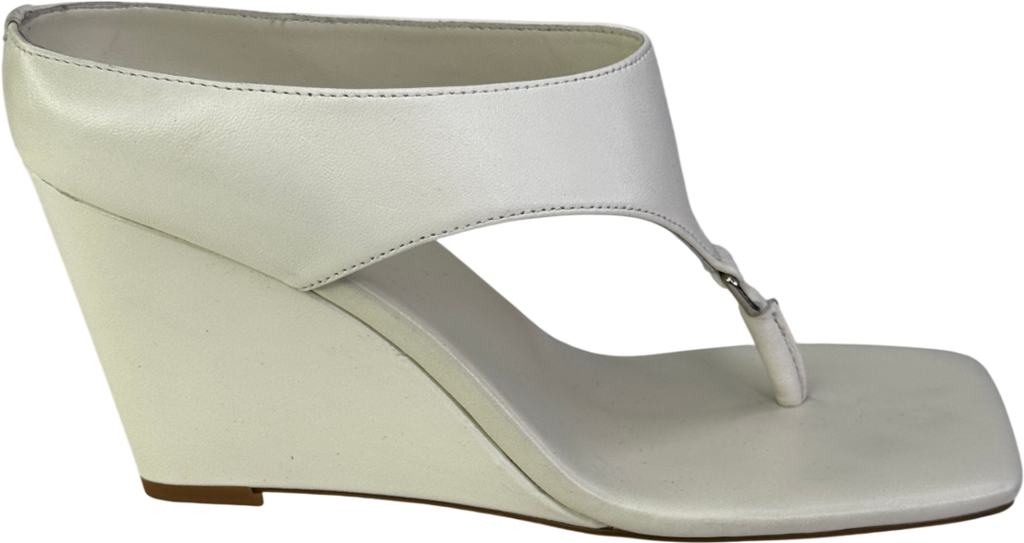 REBE Cream Leather Yvie Wedge Heel Sandal UK 5 EU 38 👠