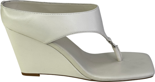 REBE Cream Leather Yvie Wedge Heel Sandal UK 5 EU 38 👠