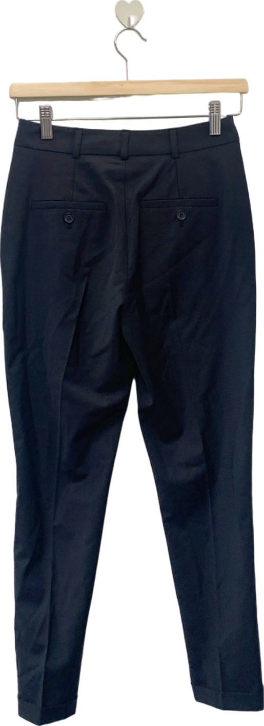 Karen Millen Black The Limited Tailored Wool-Blend Straight Trousers UK 8