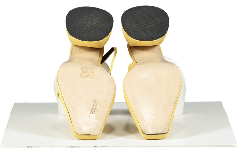 Yuul Yie Yellow Alexia Lace-up Sling-backs UK 7.5 EU 40.5 👠