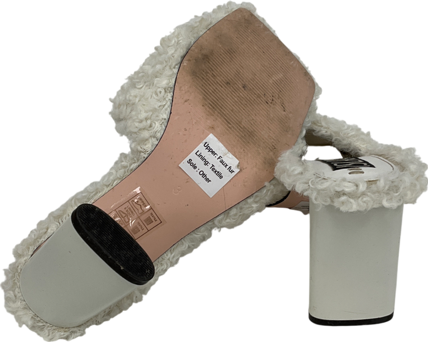 River Island Cream Sheepskin Mule UK 3 EU 36 👠
