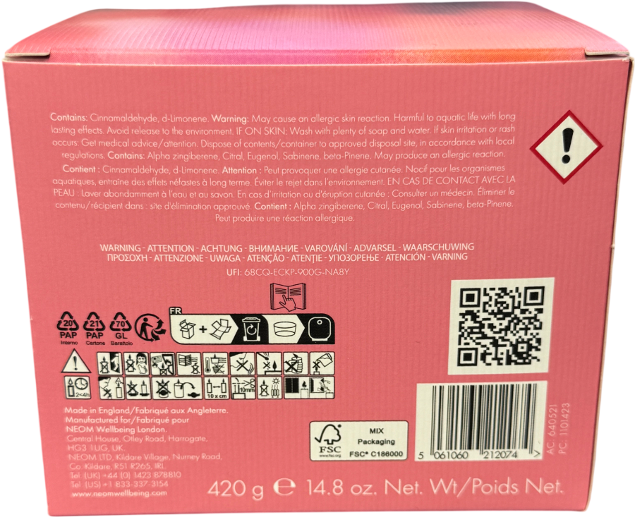 NEOM WELLBEING Sparkling Joy Scented Candle (3 Wick) 420g