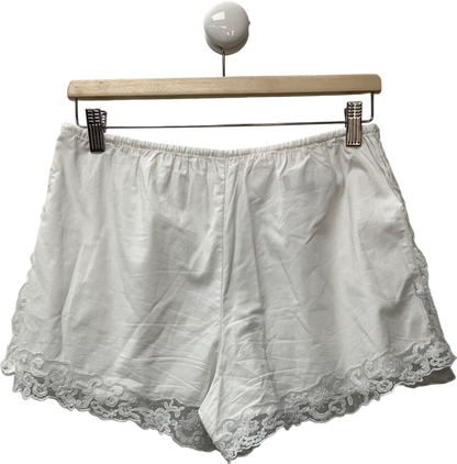 ZARA White Embroidered Lace Shorts UK S