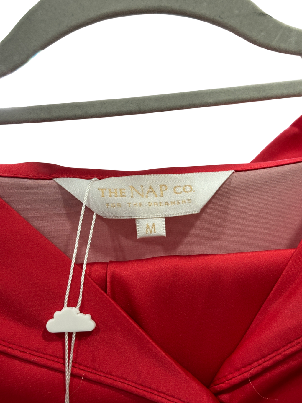 The NAP Co. Red Satin Pyjama Set UK M