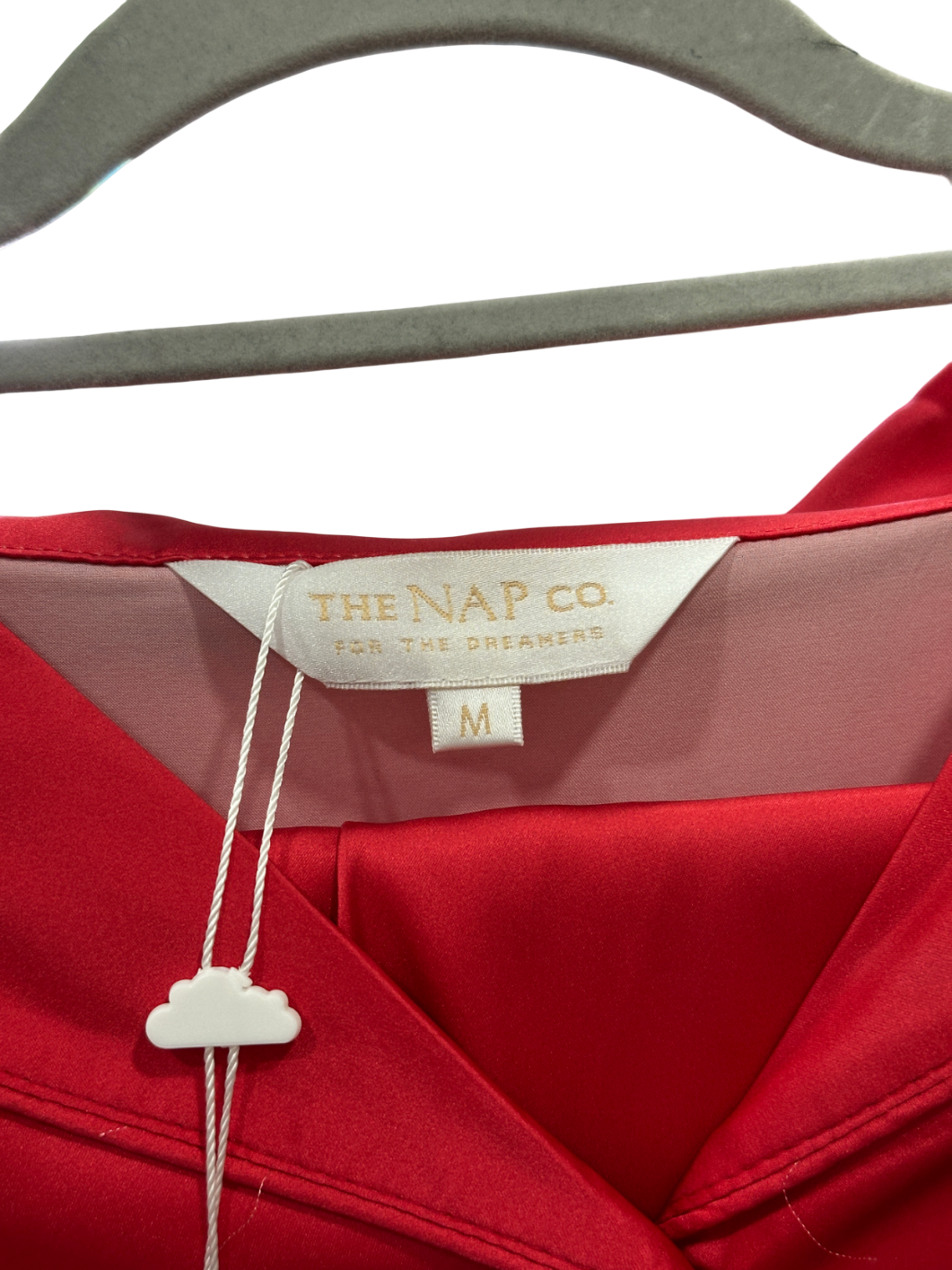 The NAP Co. Red Satin Pyjama Set UK M