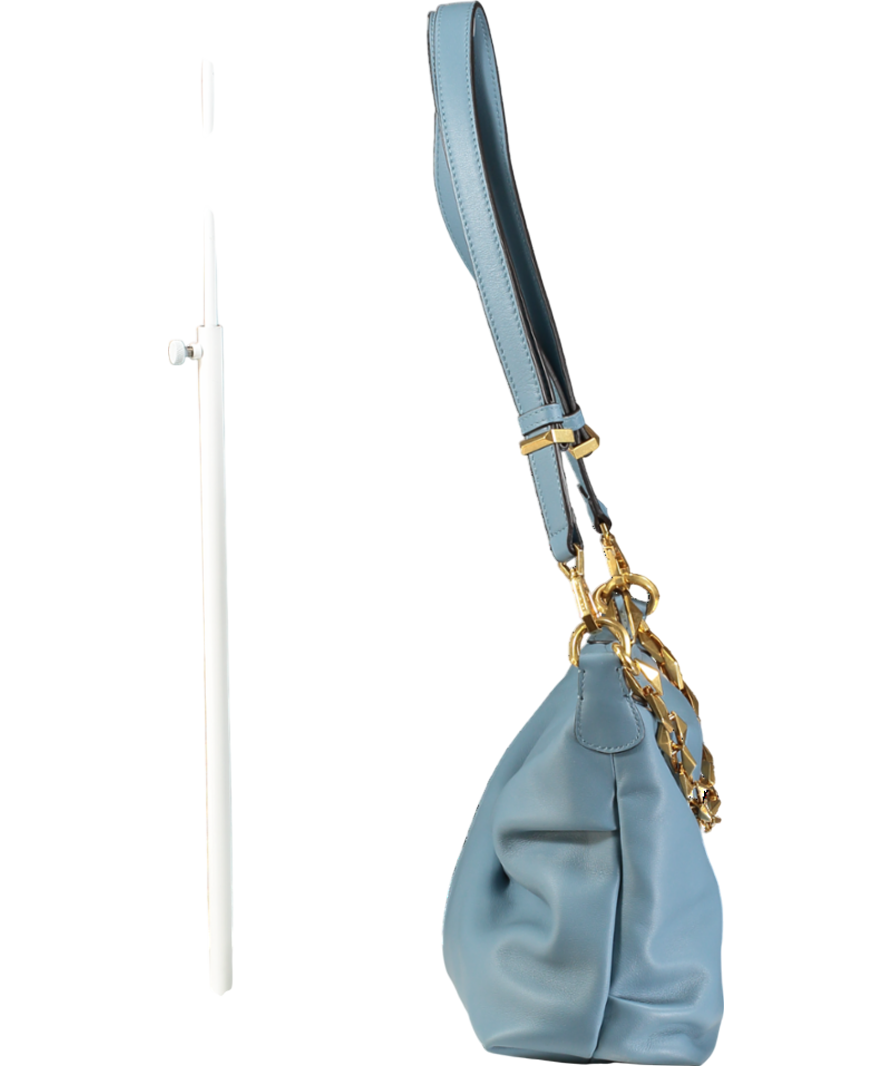 Jimmy Choo Blue ‘diamond’ Leather Hobo Shoulder Bag