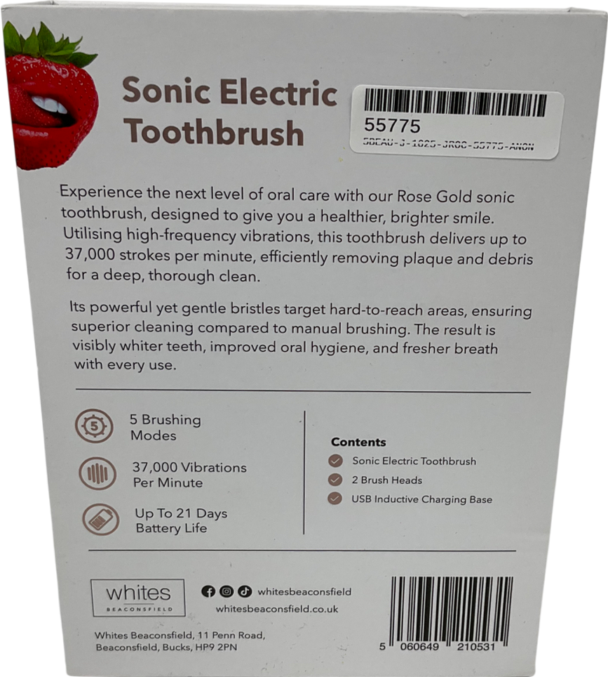 Whites Sonic Electric Toothbrush X 1