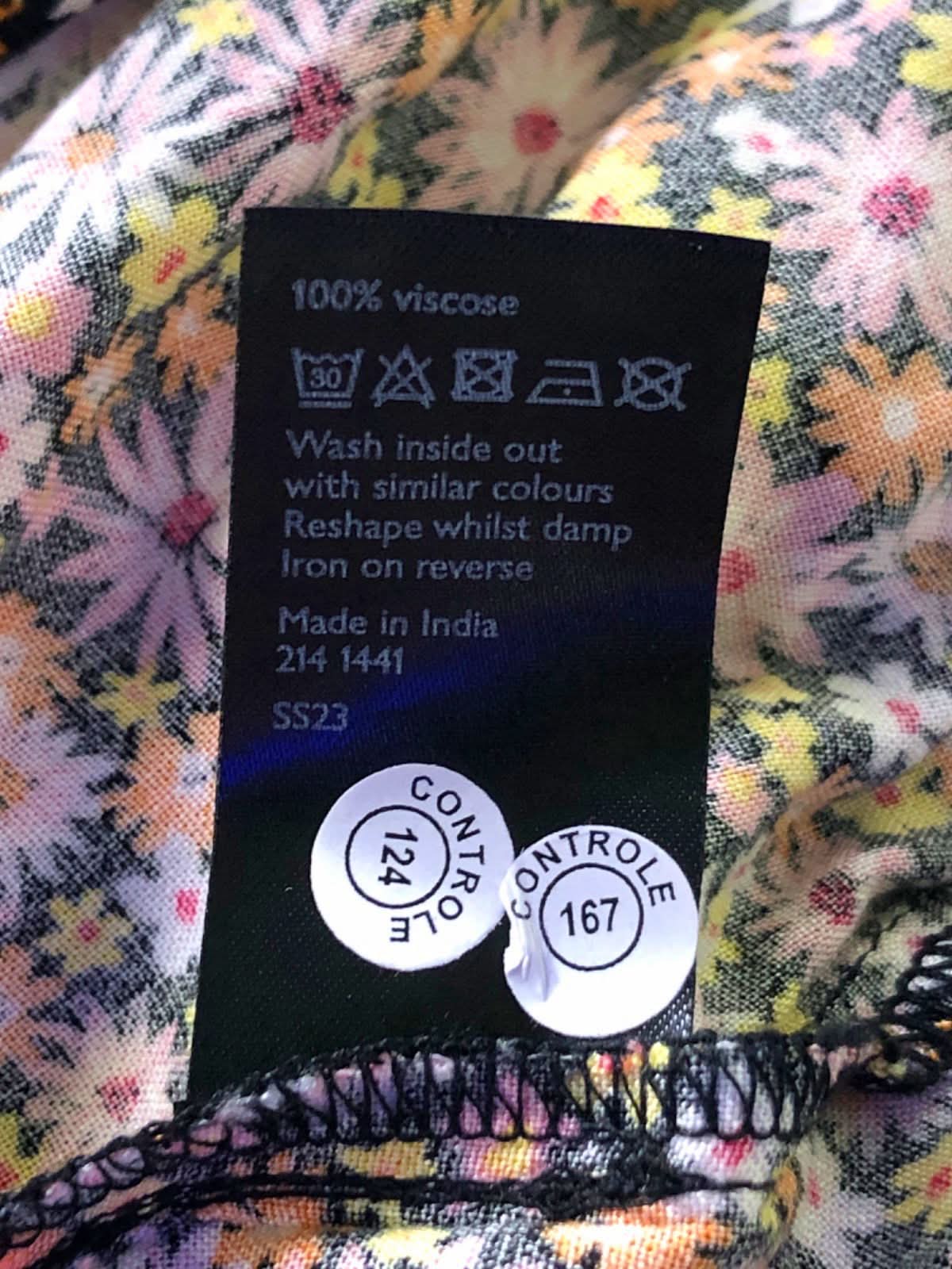 JOHN LEWIS ANYDAY Multicolour Daisy Sweetheart Dress Size UK 6