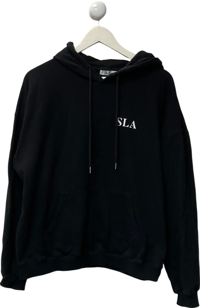 SLA the label Black Logo Hoodie UK S