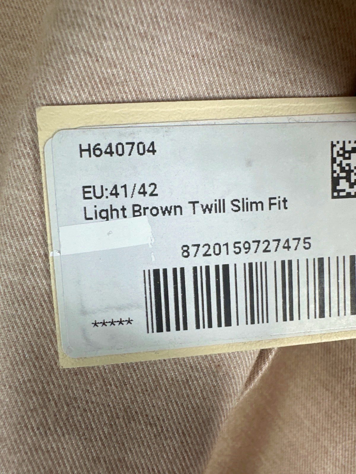 SuitSupply Light Brown Twill Slim Fit Shirt UK M