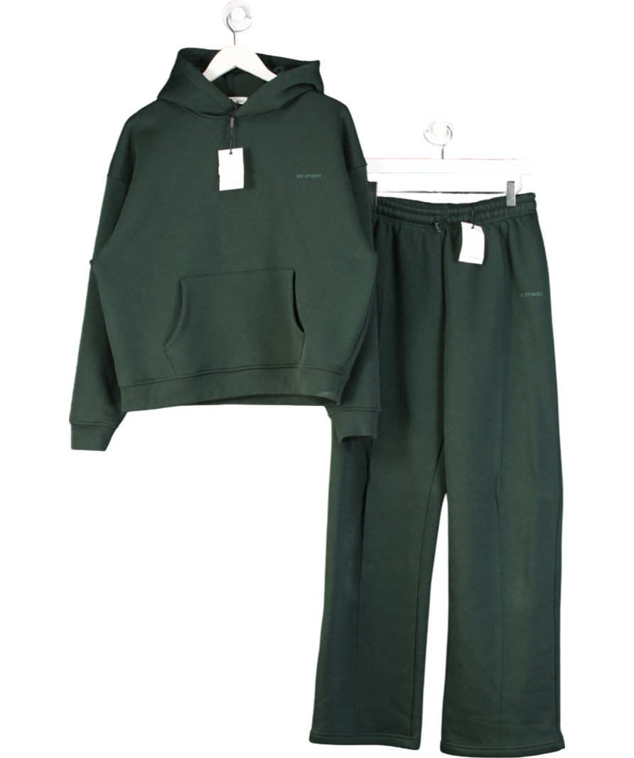 Six Stories Green Relaxed Hoodie And Relaxed Sweatpants UK M