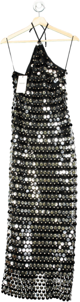 New Arrivals Black/Silver Sequin Blanca In Night Rider Lily Dress UK 12