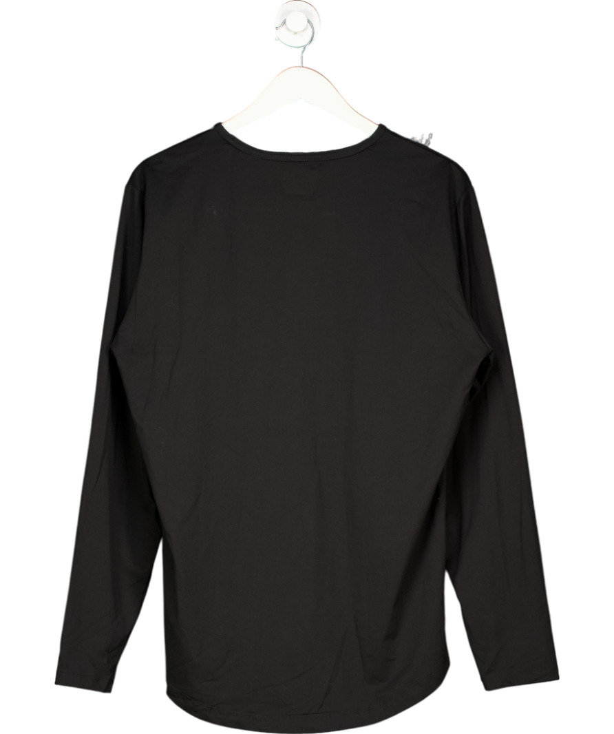 CUT Black Long Sleeve Curve-hem Tee UK XL