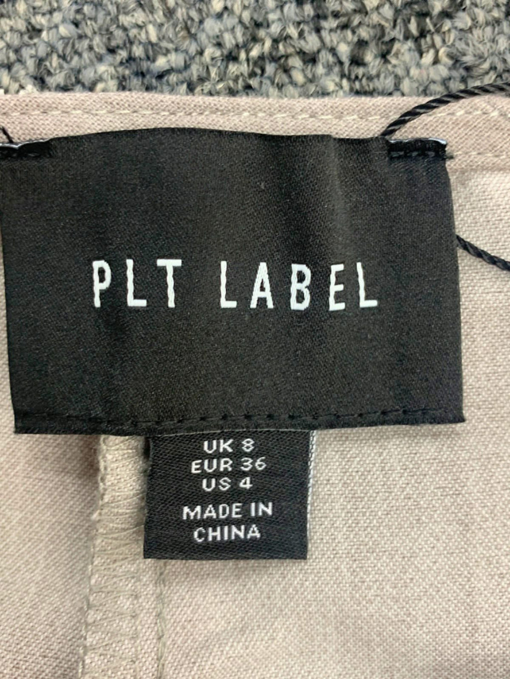 PLT Label Light Grey Tailored Waistcoat Belt Detail Jumpsuit UK 8