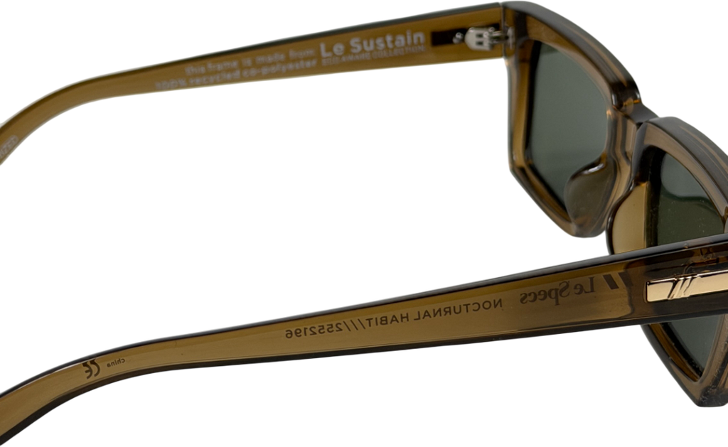 LE SPECS Brown Nocturnal Habit Umber Polarised Sunglasses