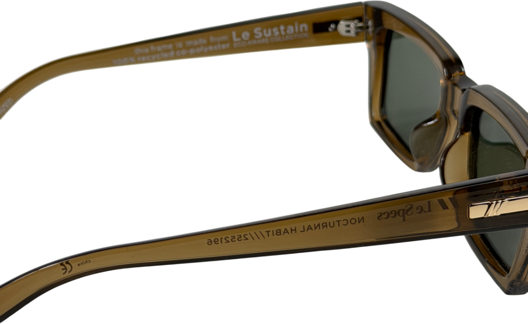 LE SPECS Brown Nocturnal Habit Umber Polarised Sunglasses