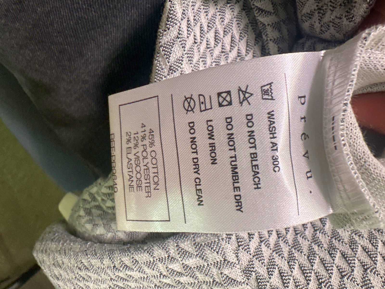 Prevu Grey Webster Ss Crew T-shirt UK L