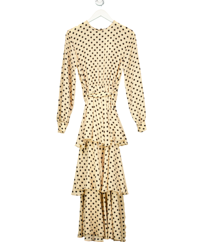 LALO Cream Beige With Black Spots Dress UK S