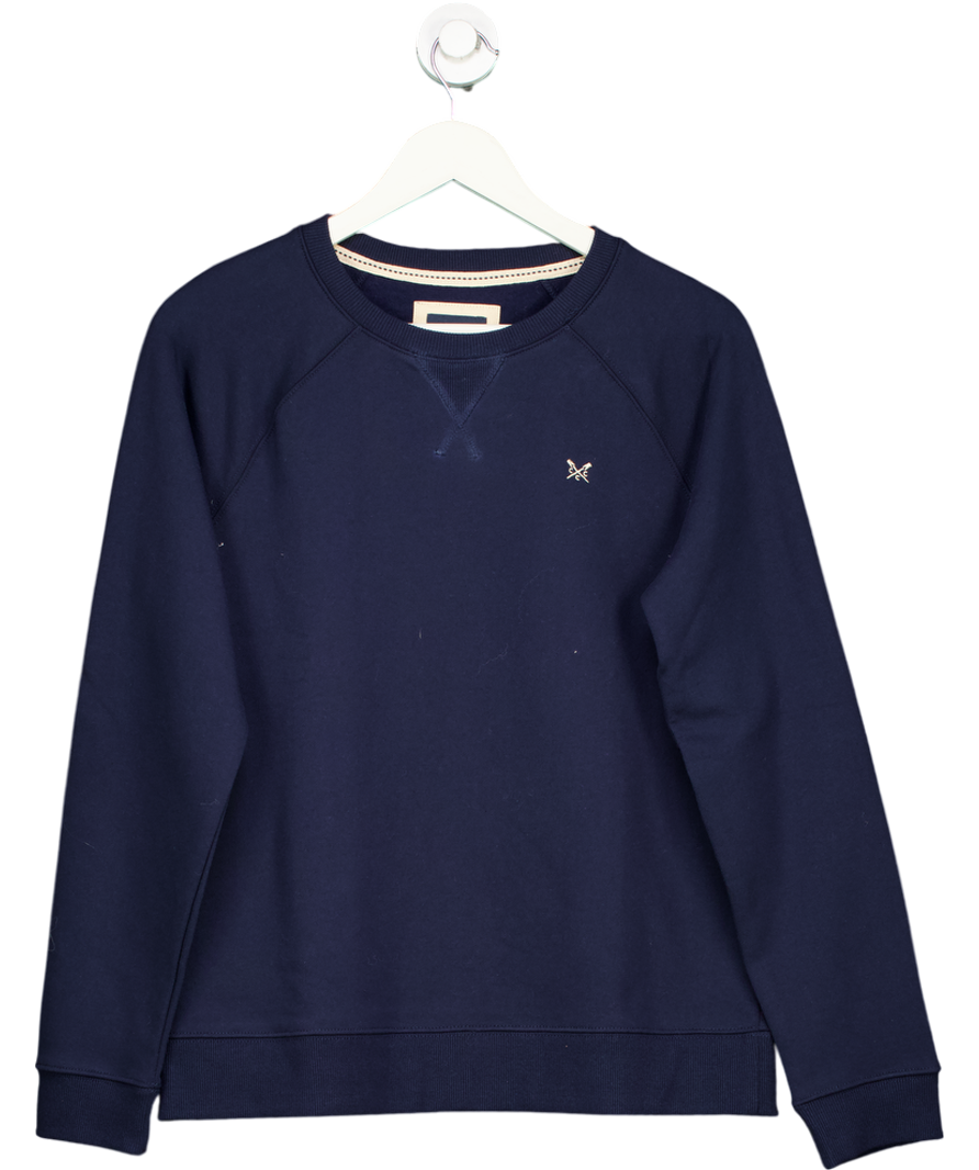 Crew Clothing Company Blue Crew Neck Cotton Blend Sweatshirt UK 12