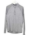 Nike Smoke Grey Dri-fit Stride Half Zip Midlayer Running Top UK S