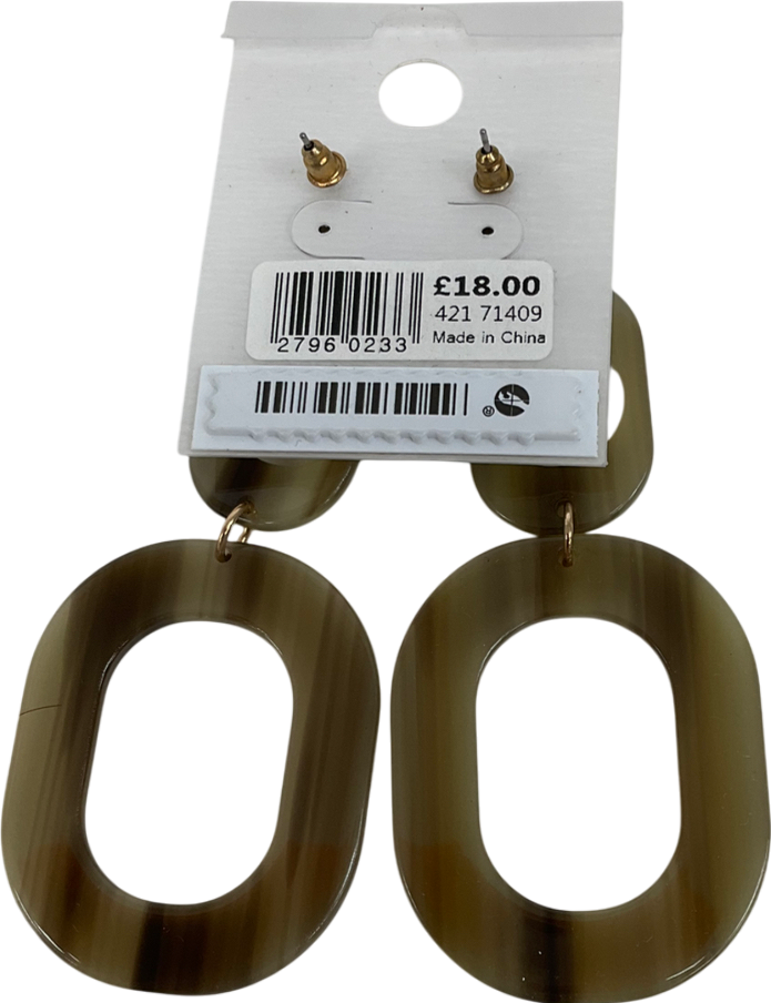 john lewis Brown Patten Earrings