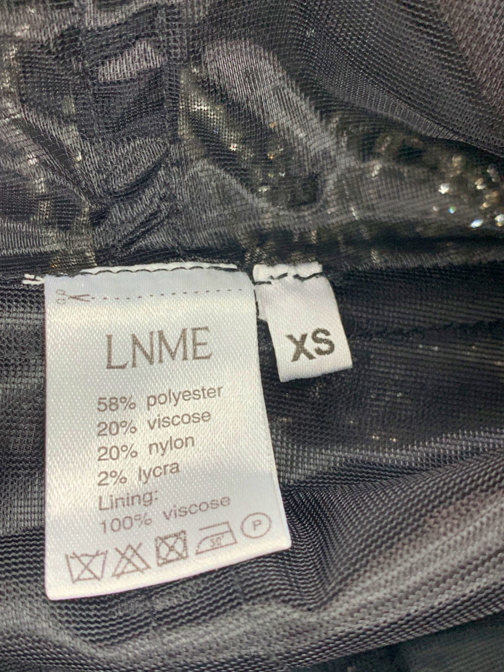 LNME Black Embellished Cocktail Dress UK XS