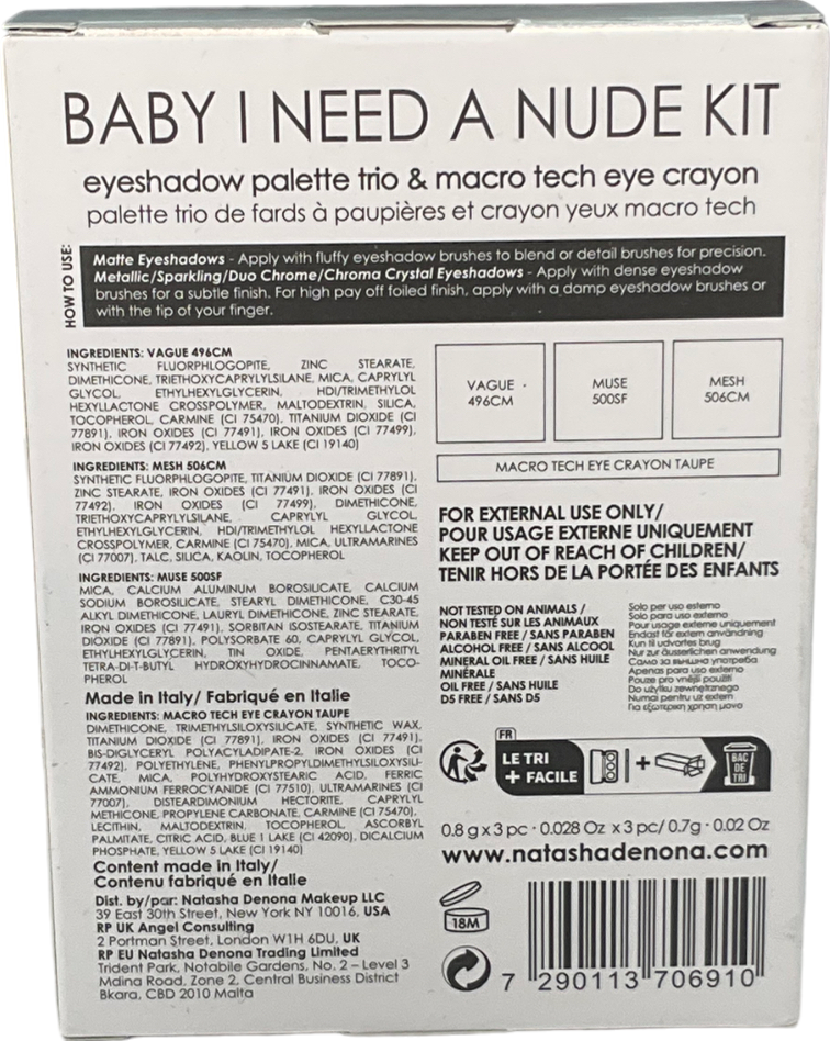 Natasha Denona Baby I Need A Nude Eyeshadow Kit Baby I Need A Nude Kit One size