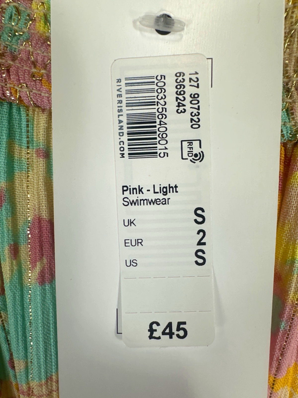 River Island Pink Light Swimwear Dress UK S