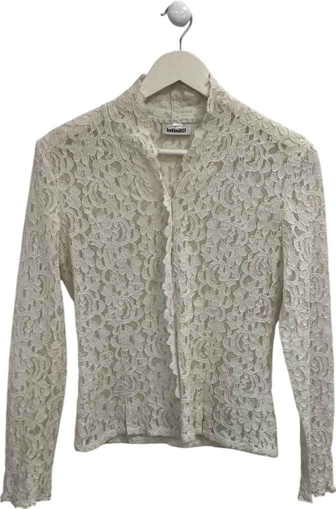 Infinitif Cream Lace Blouse UK 12