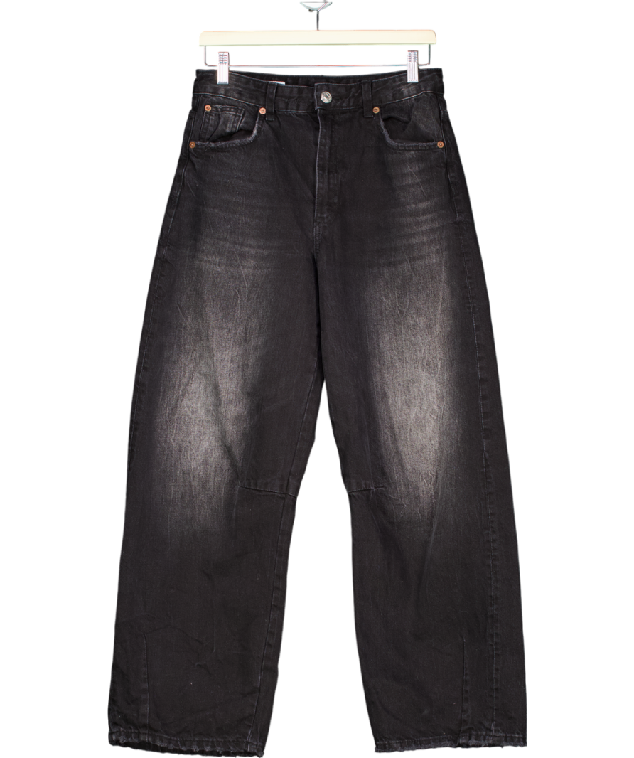 ZARA Black Wide Leg Jeans UK 6