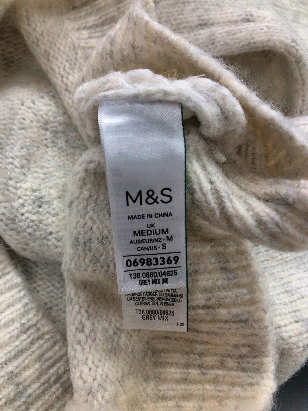 M&S Collection Grey Mix Sequin Spot Jumper UK M