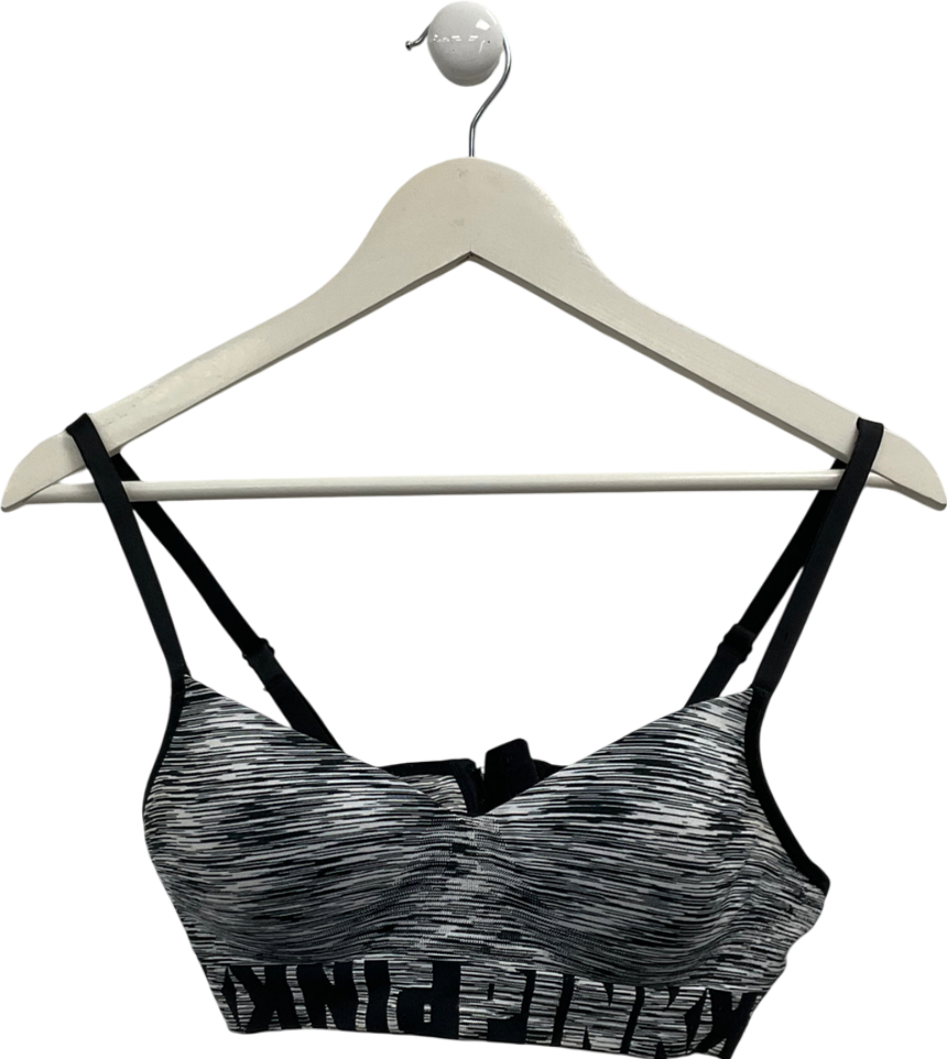Pink Victoria's Secret Grey Padded Wireless Sports Bra UK M