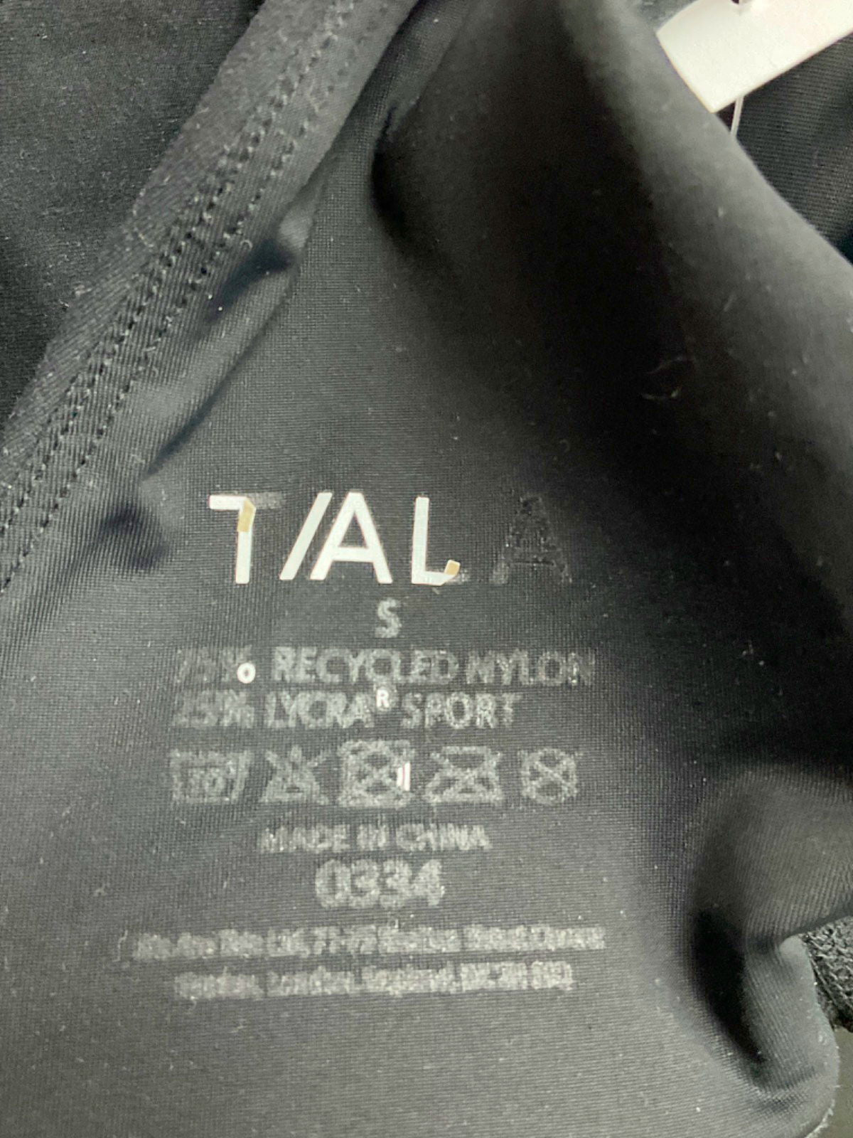 TALA Black V-Neck Crop Top UK S