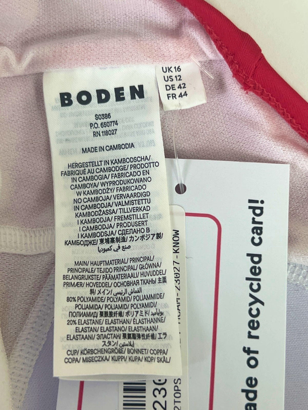 Boden Red Sleeveless Cross-Back Top UK 16